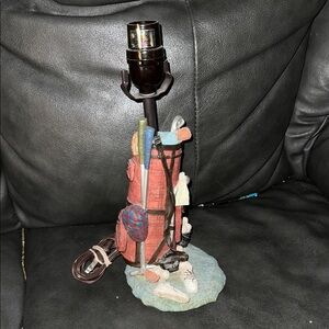 Vintage Red Golf Bag Lamp